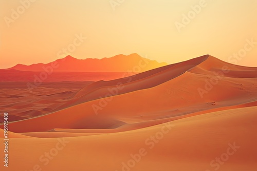 Sun-Kissed Sahara Dunes Gradients  Arid Landscape Palette Beauty