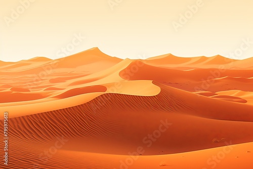 Sun-Kissed Sahara Dunes Gradients: Golden Desert Display