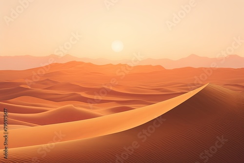 Sun-Kissed Sahara Dunes Gradients: Glowing Desert Collage