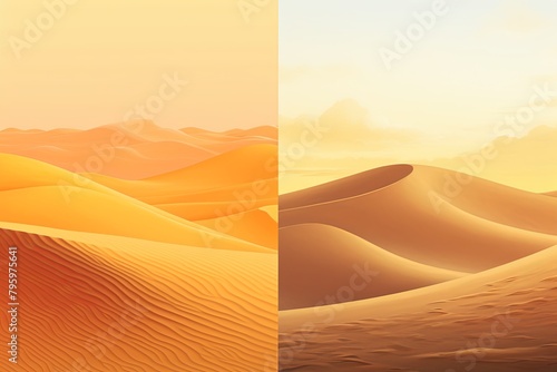 Sun-Kissed Sahara Dunes: Golden Sand Spectrum Gradients