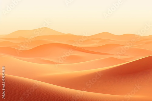 Sun-Kissed Sahara Dunes: Warm Gradient Art Delight © Michael