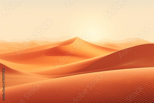 Sun-Kissed Sahara Dunes: Golden Desert Gradients