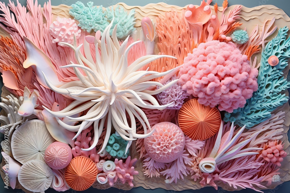 Underwater Coral Reef Gradients: Captivating Marine Life Palette Underwater Coral Reef Gradients: Captivating Marine Life Palette