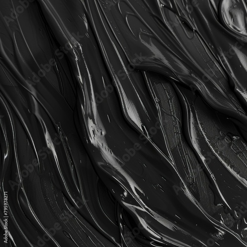 b'Black oil paint texture' photo