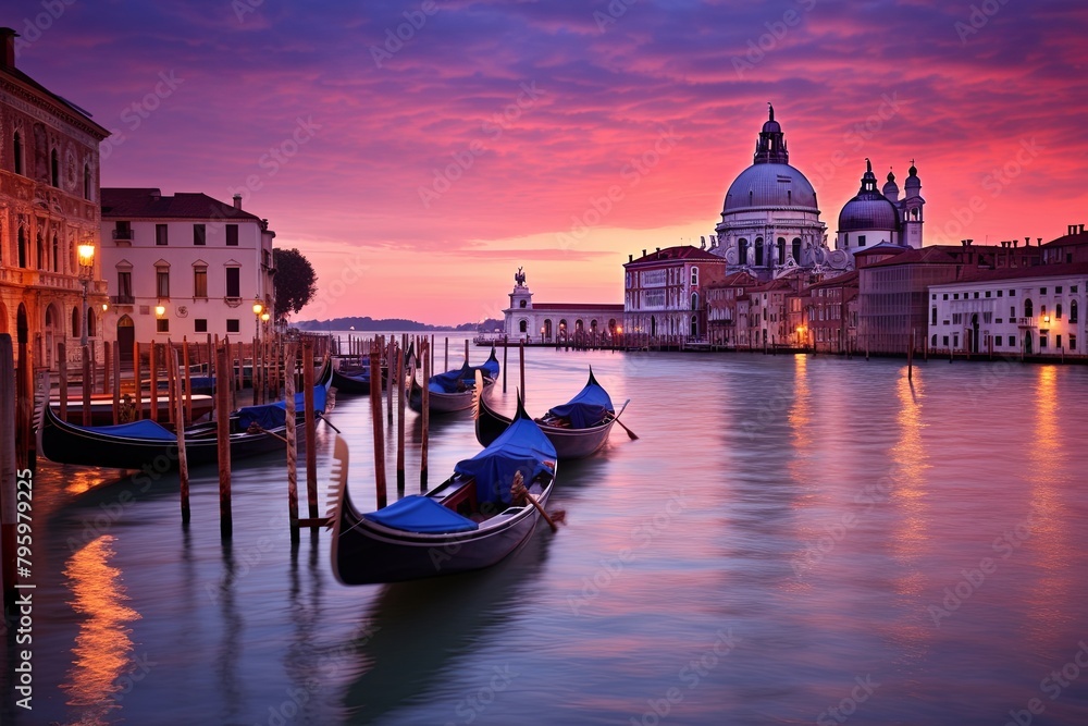 Venetian Sunset Gradients: Captivating Evening Hues of Venice