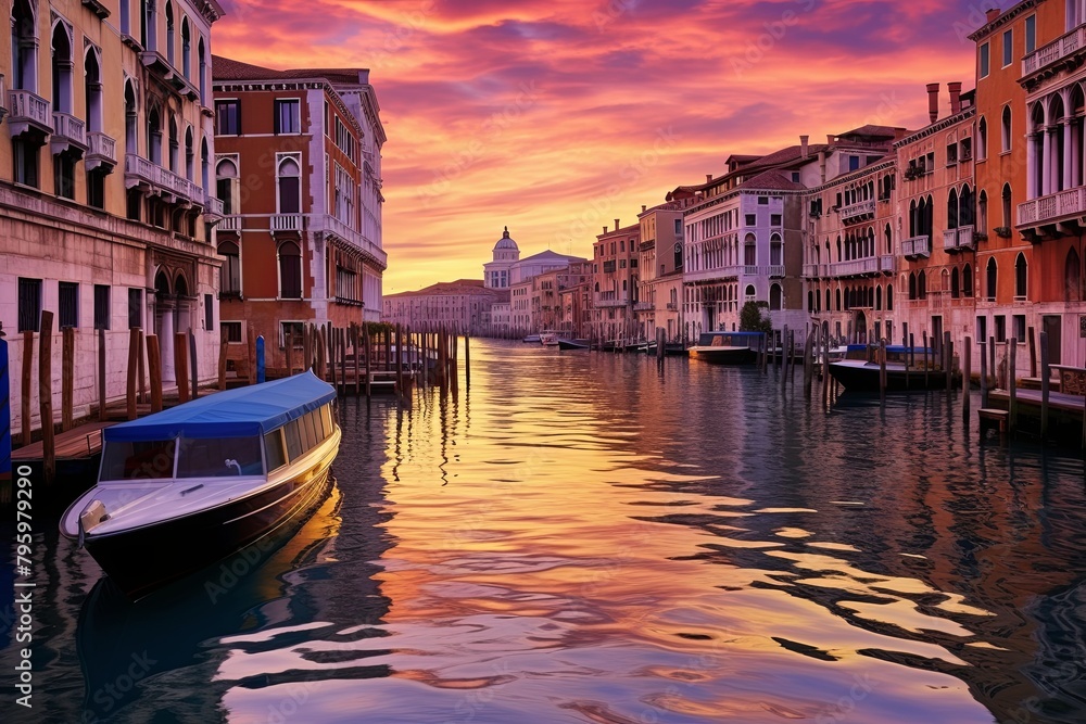 Venetian Sunset Gradients: Vibrant Canal Reflections Palette