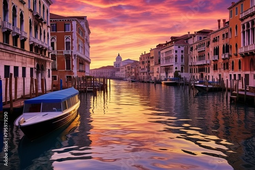 Venetian Sunset Gradients: Vibrant Canal Reflections Palette © Michael