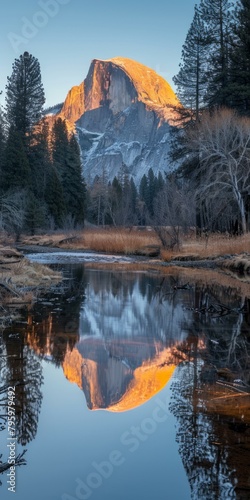 b'Half Dome at Sunset in Yosemite National Park' photo