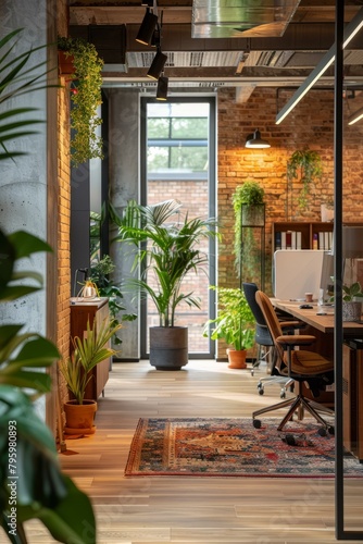 b'workspace interior design plants' © Adobe Contributor
