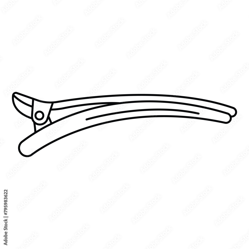 Cute hair clips in a cartoon style. Vector illustration of colorful hair clips Cute hair clips in a cartoon style. Vector illustration of colorful hair clips