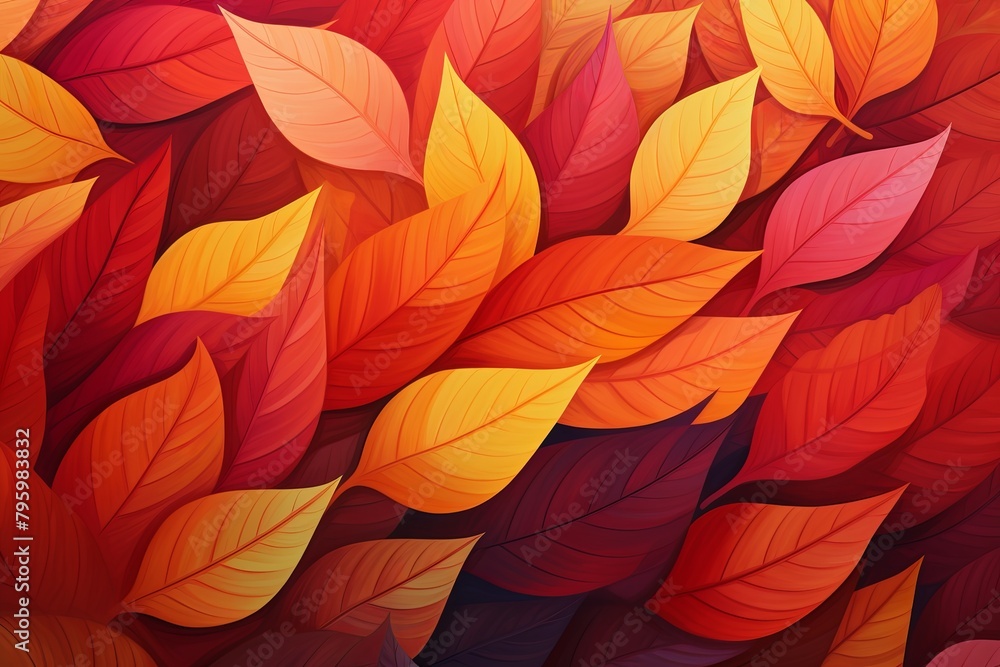 Warm Autumn Leaf Gradients: Seasonal Color Flow