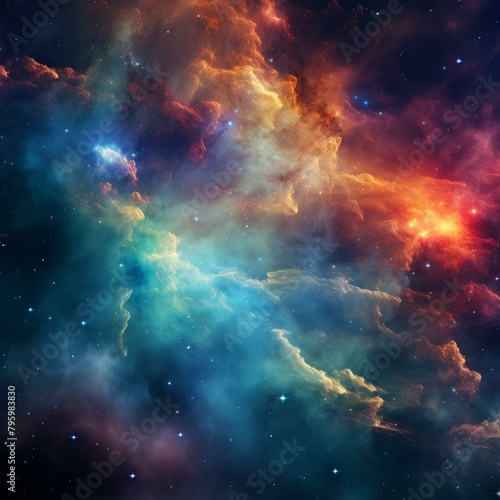 b'Amazing Space Nebula and Stars'