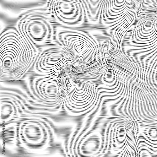 Striped distorted texture with surface deformation effect.