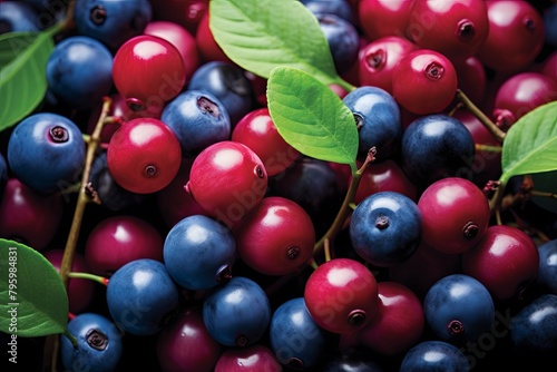 Wild Berry Bush Gradients: Natural Fruit Color Transitions photo