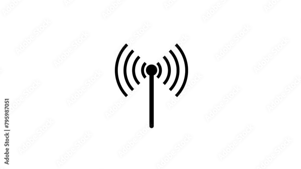 Technology Wireless signal icon animation. Animate designed in flat icon style, Technology Wireless signal icon animation. Animate designed in flat icon style,