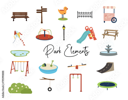 park elements illustration