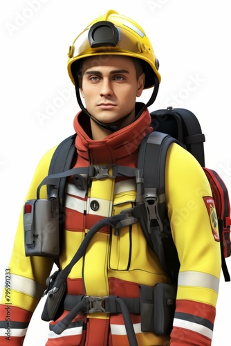 b'Firefighter in protective gear' © Adobe Contributor