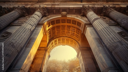 b'ornate archway with sunlight streaming through'