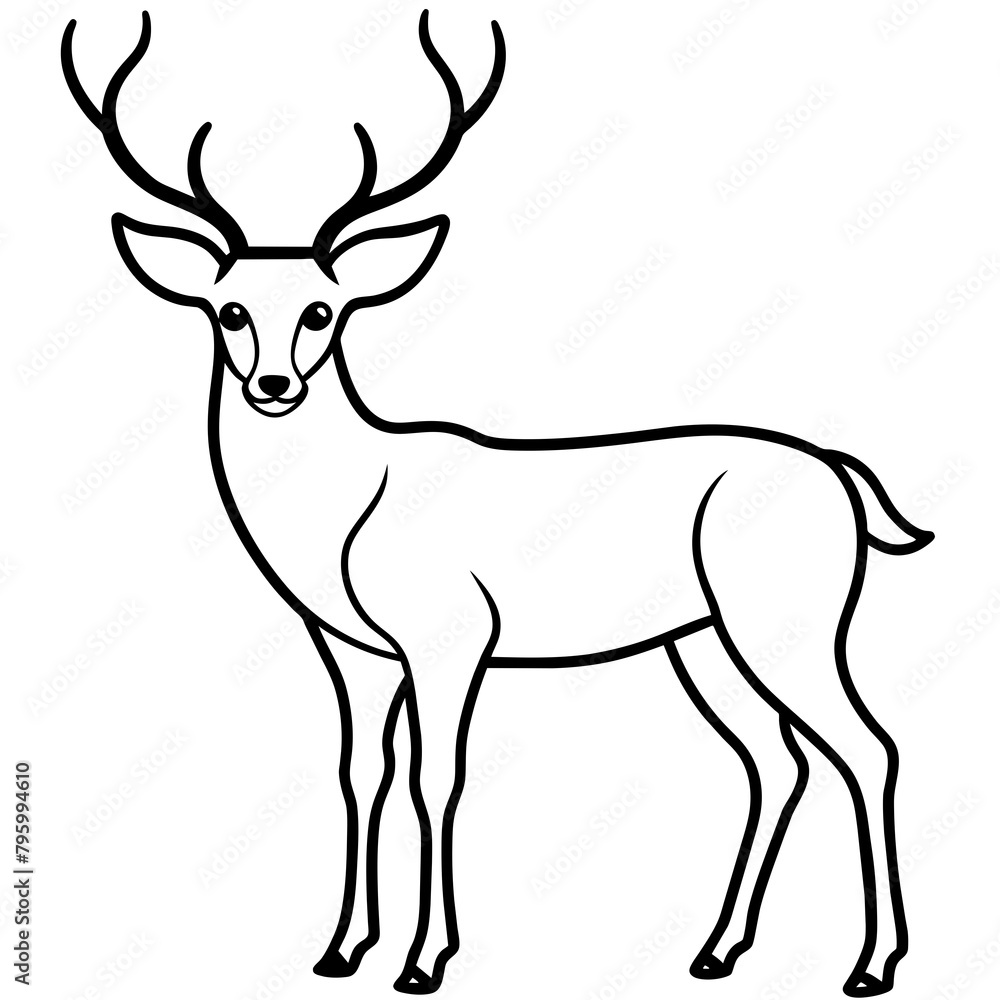 Fototapeta premium deer silhouette vector