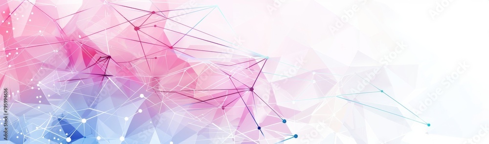 Obraz premium vector banner background with polygonal shapes and dots