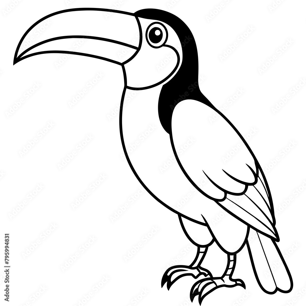 Obraz premium toucan on a white background