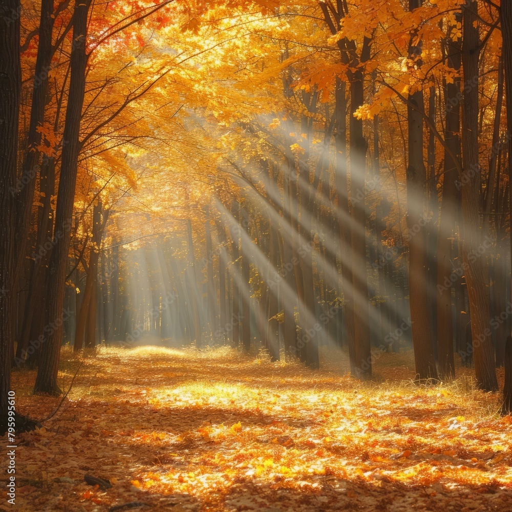Obraz premium b'The beauty of autumn forest'