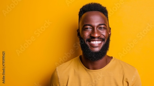 b'Portrait of a smiling African American man'