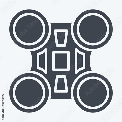 Icon Agricultural Drone. related to Drone symbol. glyph style. simple design illustration