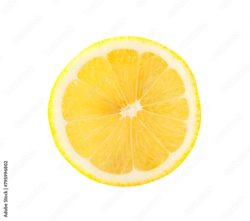 Top view of beautiful yellow lemon half isolated on white background with clipping path Top view of beautiful yellow lemon half isolated on white background with clipping path
