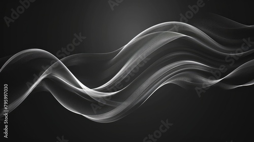 Abstract Dark Grey Wave Background Vector Image Beautiful elegant Illustration graphic art design