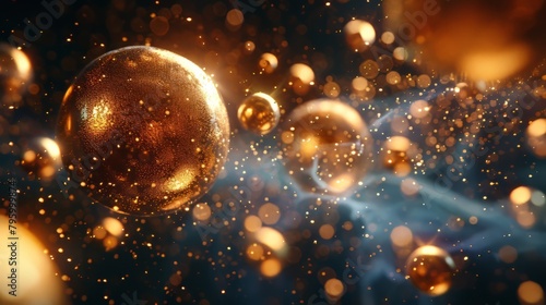 Light Gold Ball Cosmic Rain