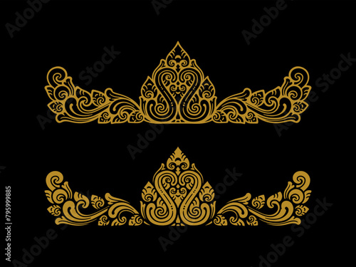 Balinese ornament vector logo tatto decoration