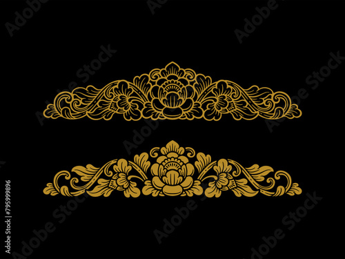 Balinese ornament vector logo tatto decoration