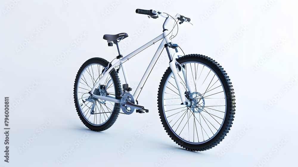 new  mountain bike bicycle isolated on white
