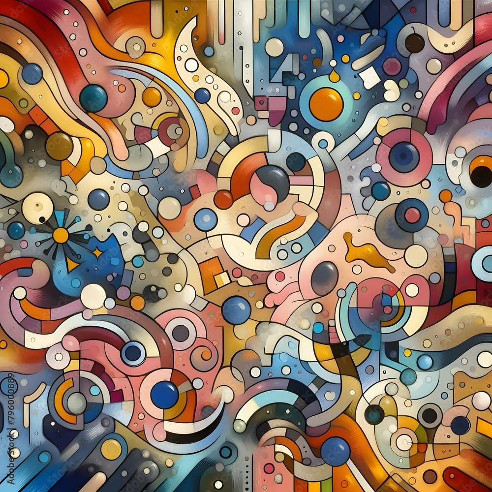 Vibrant Abstract Art Colorful Paintings of Dynamic Objects