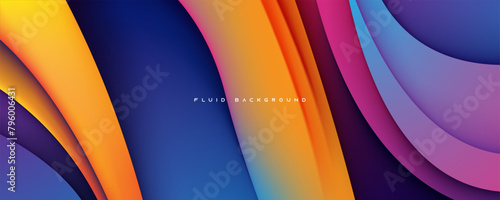 Abstract fluid background colorful liquid color design vector