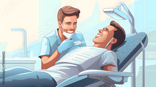 illustration of Dentist work