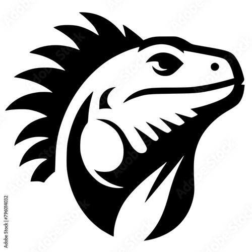 Iguana head silhouette © Breck