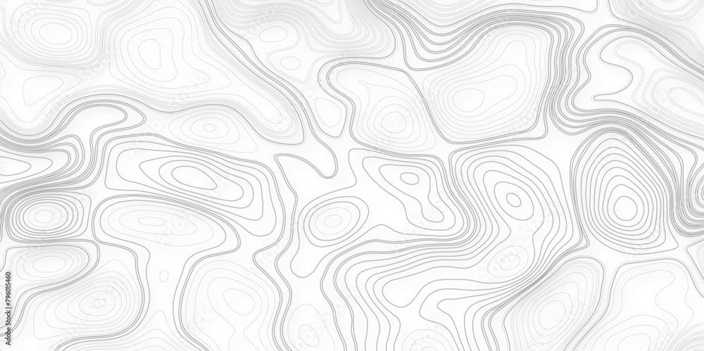 Topographic contour map. Seamless pattern with lines White wave paper curved reliefs abstract background, Abstract topographic contours map background.