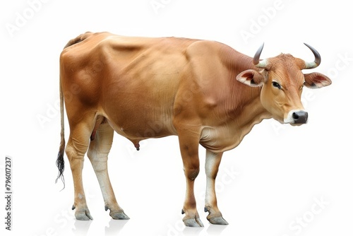 Cow white background
