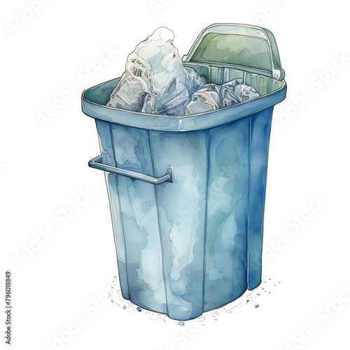 Recycling bin, dual compartment recycling bin