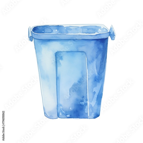 Recycling bin, blue recycling bin