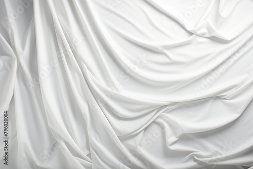 white fabric texture background,wavy folds of white satin fabric