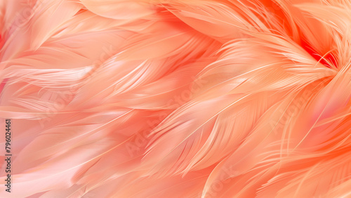 Close up of pink feathers texture background with copy space for text.