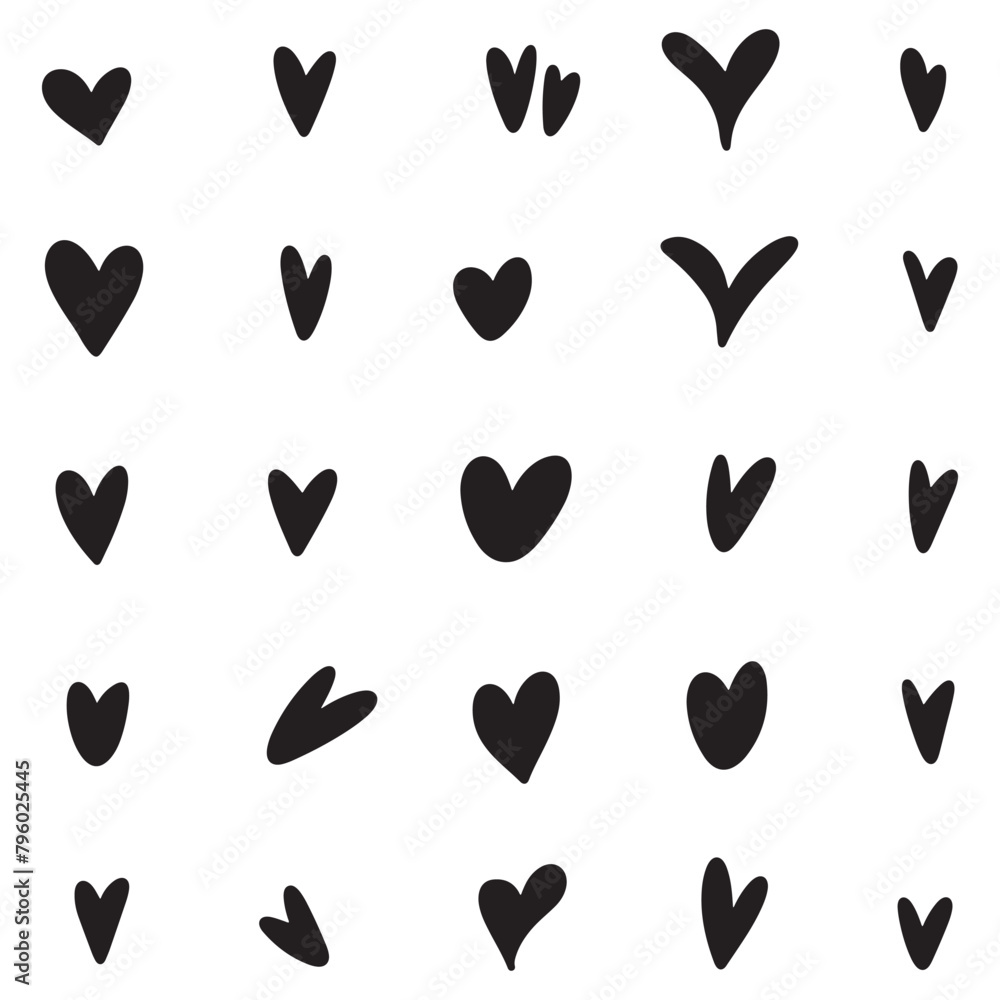 Heart doodles. Hand drawn hearts. Design elements for Valentine's day. Vector EPS 10. Heart doodles. Hand drawn hearts. Design elements for Valentine's day. Vector EPS 10.