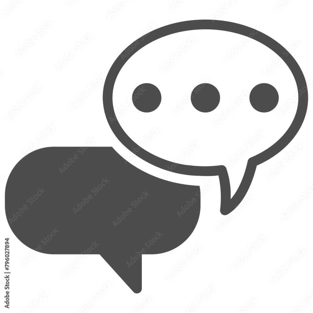 Message bubble flat icon on white background Message bubble flat icon on white background