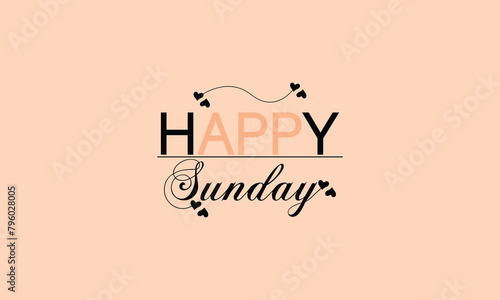 Sunday Creative Text Illustration for a Happy Weekend