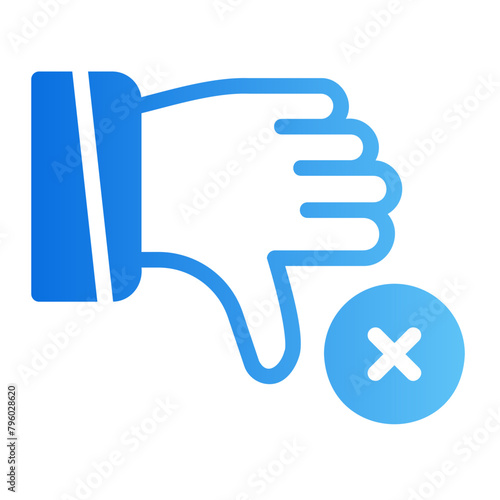 disapproval gradient icon