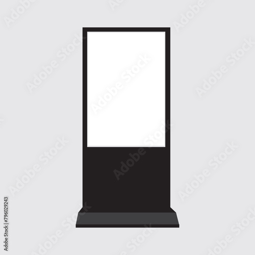 Digital stand signage advertising banner lightbox. Mockup billboard marketing panel outdoor design