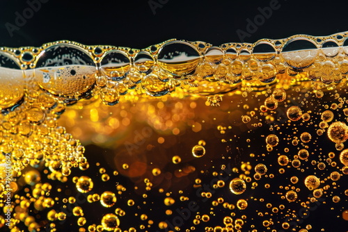 yellow bubble on glass, surface, water droplet